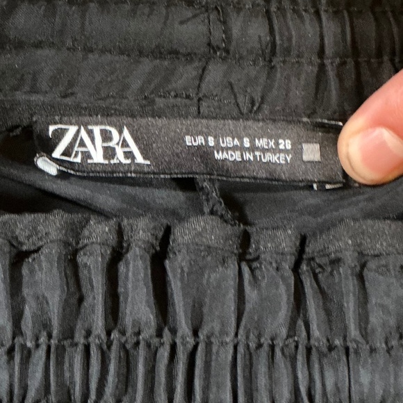 Zara Women’s Black Modal Blend Joggers – Soft Tapered Fit Size Small - Picture 3 of 4